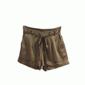 Milly Belted Satin Shorts
